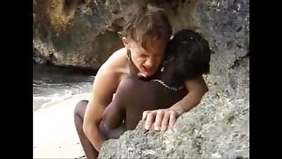 African nubile gets anal smashed on the beach